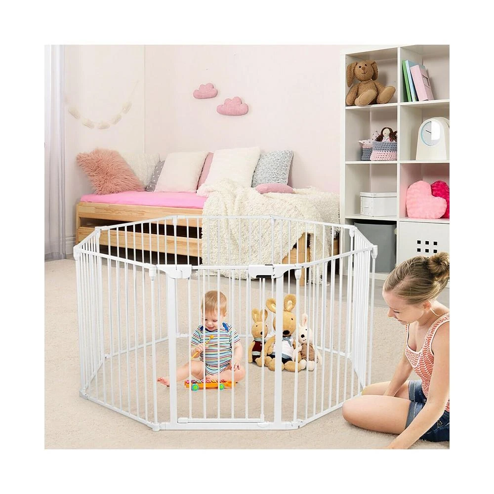 商品Costway|8 Panel Baby Safe Metal Gate Play Yard,价格¥895,第2张图片详细描述