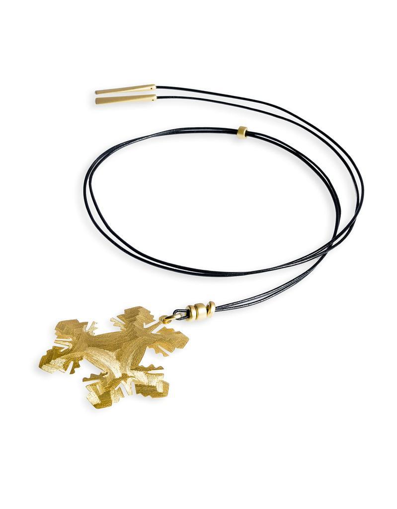 商品Stefano Patriarchi 帕特雅克|Ice Etched Golden Silver Long Necklace,价格¥2334,第1张图片