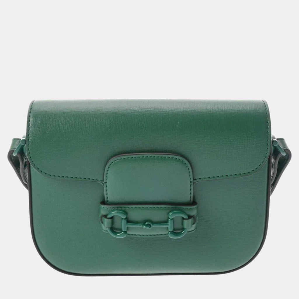 商品[二手商品] Gucci|Gucci Green Leather Horsebit 1955 Small Shoulder Bag,价格¥18741,第1张图片