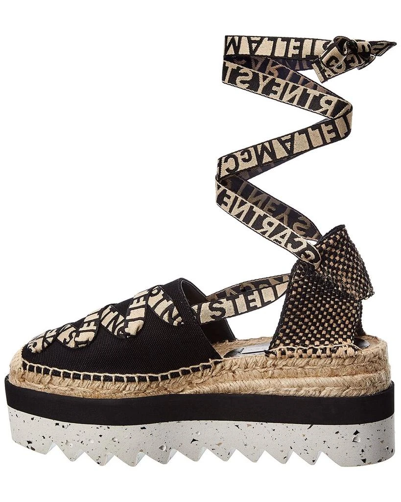 商品Stella McCartney|Stella McCartney Gaia Logo Strap Canvas Platform Wedge Espadrille,价格¥3952,第2张图片详细描述