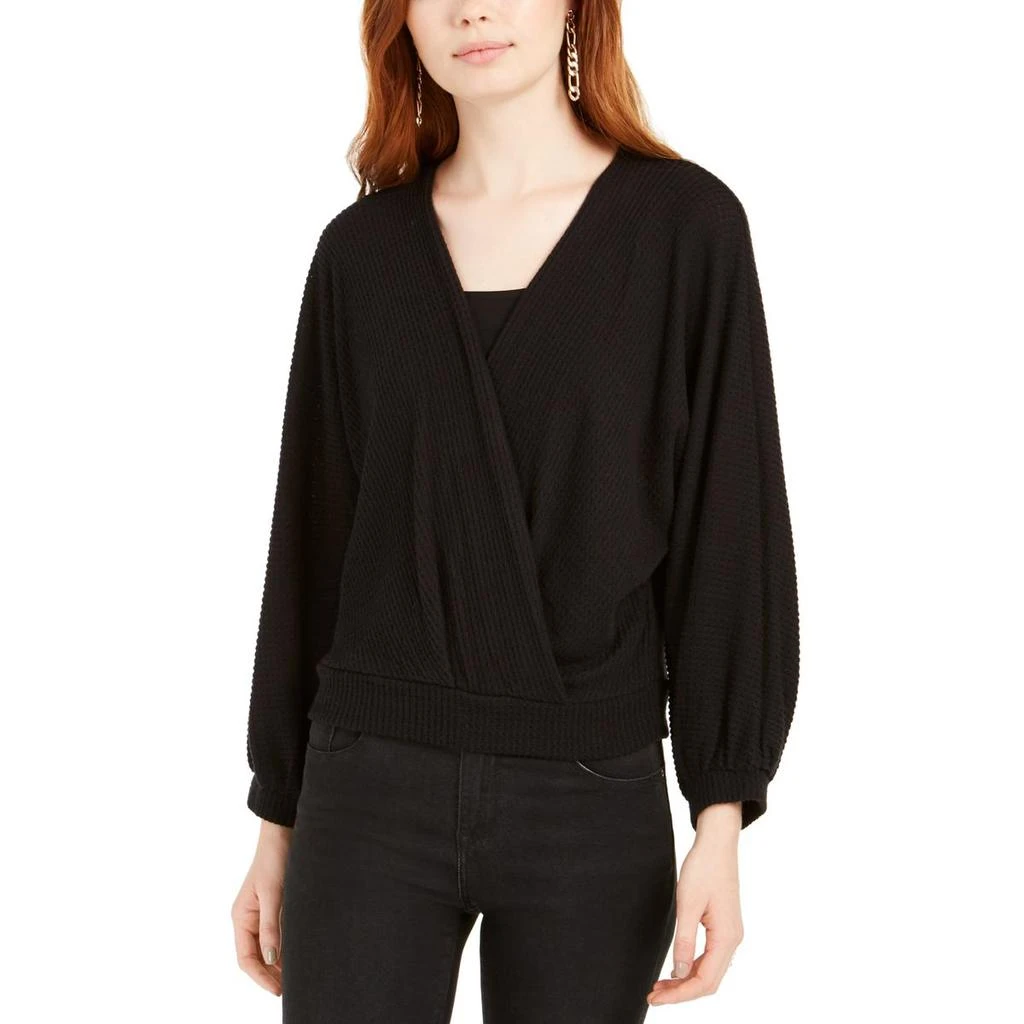 商品1. State|1.State Womens Ribbed Surplice Wrap Top,价格¥76,第2张图片详细描述