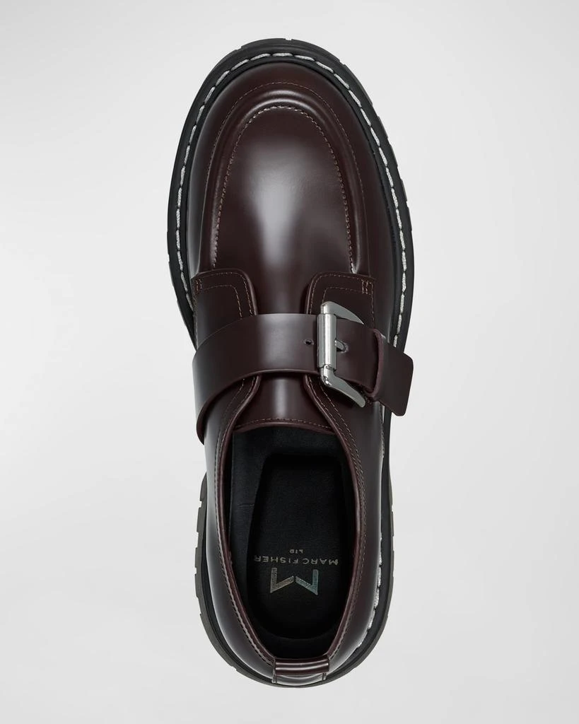 商品Marc Fisher|Tarla Leather Buckle Casual Loafers,价格¥1172,第4张图片详细描述