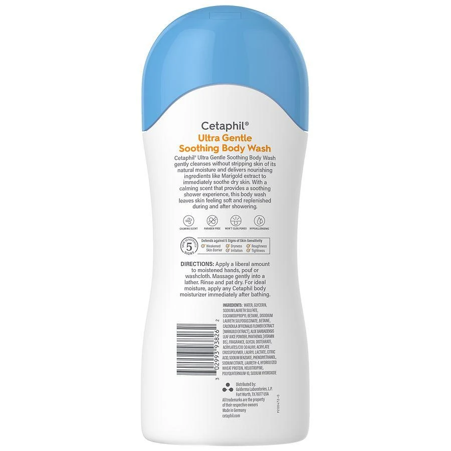 商品Cetaphil|Ultra Gentle Body Wash Skin, Soothing,价格¥68,第2张图片详细描述