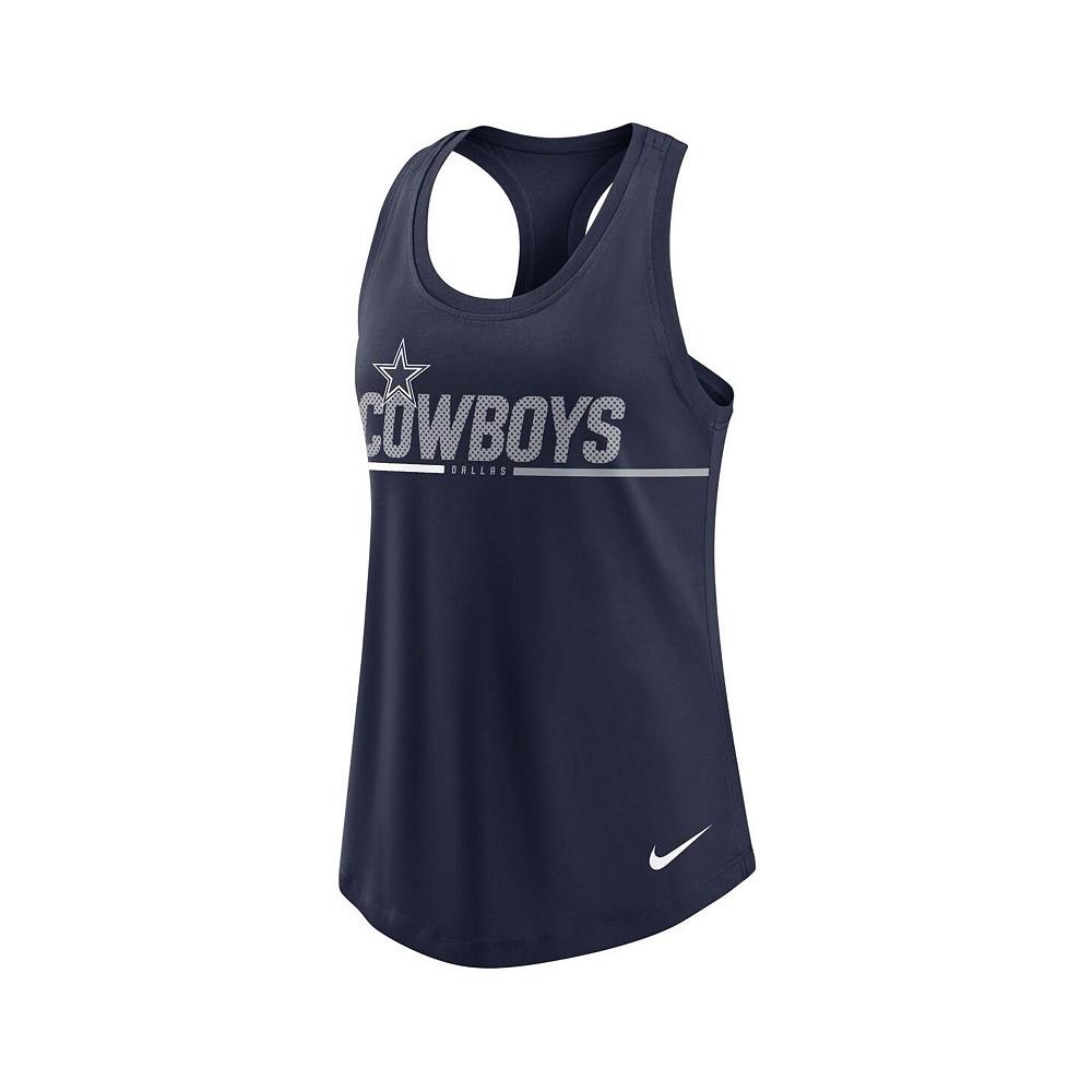 Women's Navy Dallas Cowboys Team Name City Tri-Blend Racerback Tank Top商品第3张图片规格展示