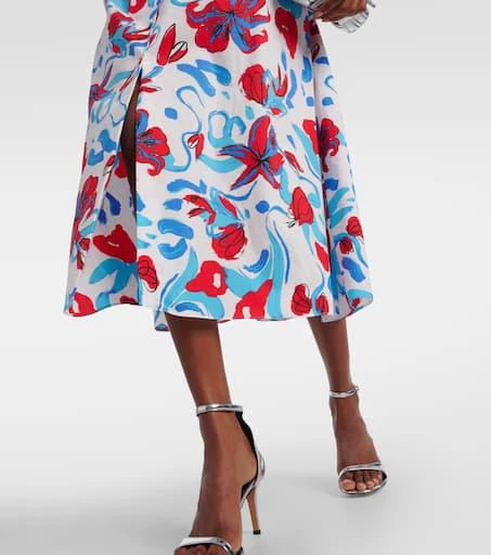 商品Diane von Furstenberg|Heather花卉棉质混纺中长连衣裙,价格¥2140,第5张图片详细描述