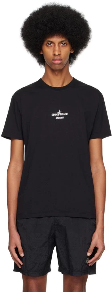 商品Stone Island|Black Graphic T-Shirt,价格¥1127,第1张图片