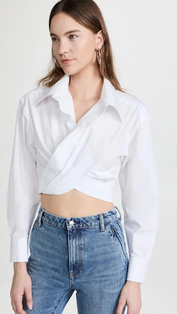 商品Alexander Wang|alexanderwang.t 前交叠短款衬衣,价格¥967,第2张图片详细描述