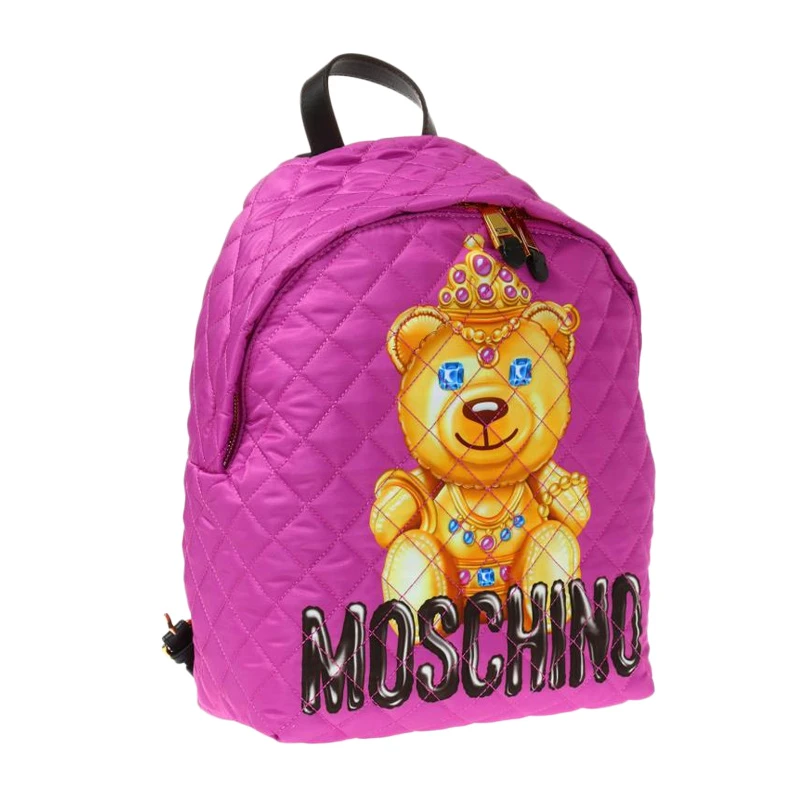 Moschino 莫斯奇诺 女士粉色尼龙手提双肩包 B7615-8205-1244 商品