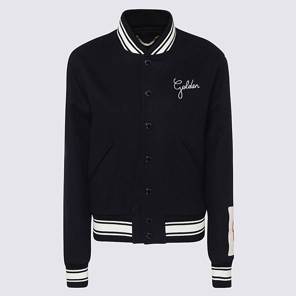 商品Golden Goose|GOLDEN GOOSE NAVY BLUE COTTON CASUAL JACKET,价格¥3612,第1张图片