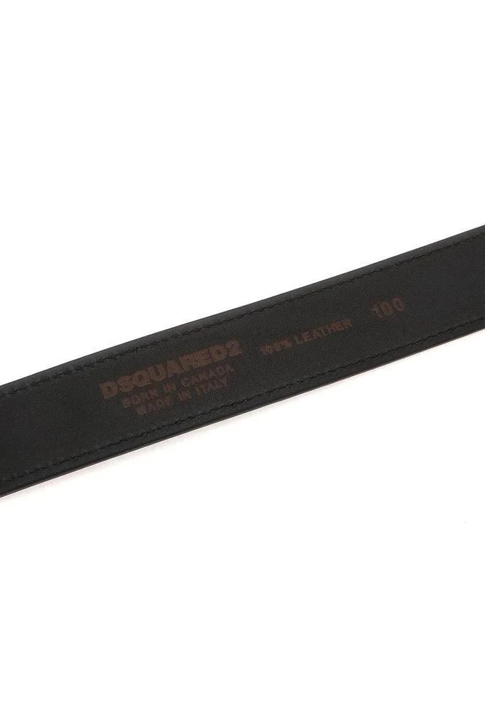 商品DSQUARED2|LEATHER BELT WITH D2 BUCKLE,价格¥1199,第5张图片详细描述