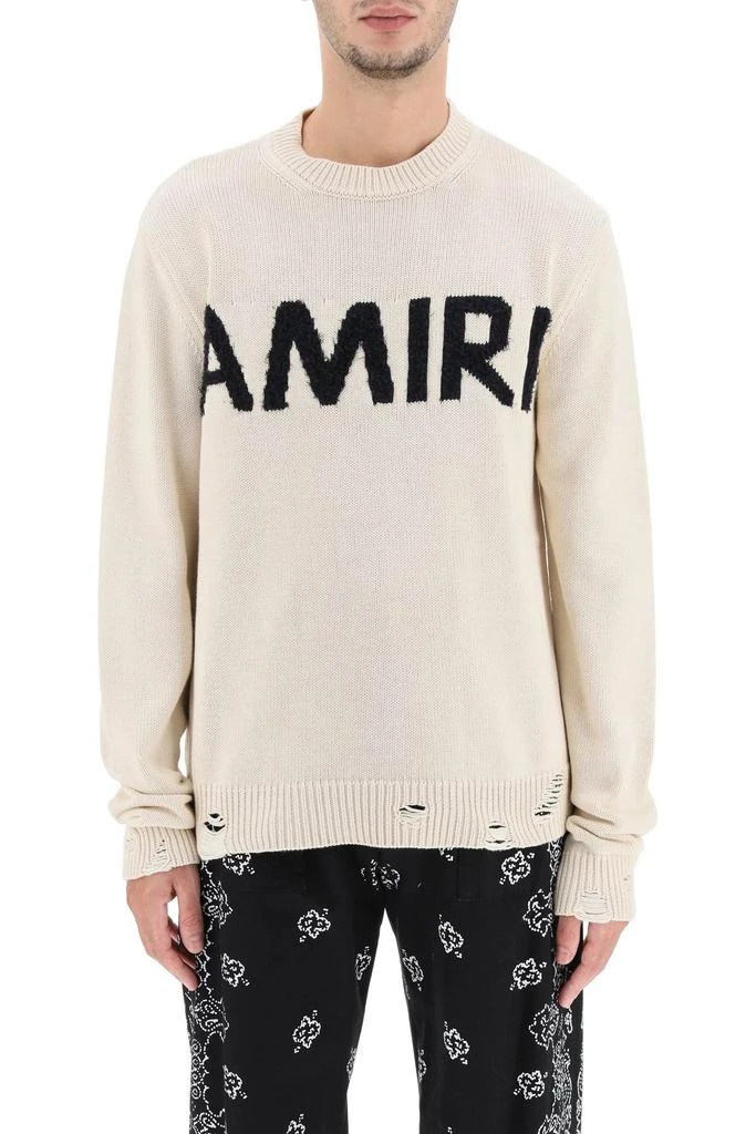 商品AMIRI|Amiri eyelash logo crew-neck sweater,价格¥5229,第2张图片详细描述