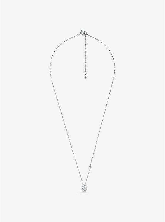 Sterling Silver Pavé Pear Shaped Necklace商品第2张图片规格展示