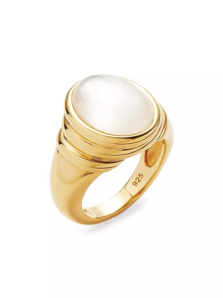 商品Missoma|Savi x Missoma 18K-Yellow-Gold Vermeil & Crystal Quartz Ring,价格¥1426,第1张图片