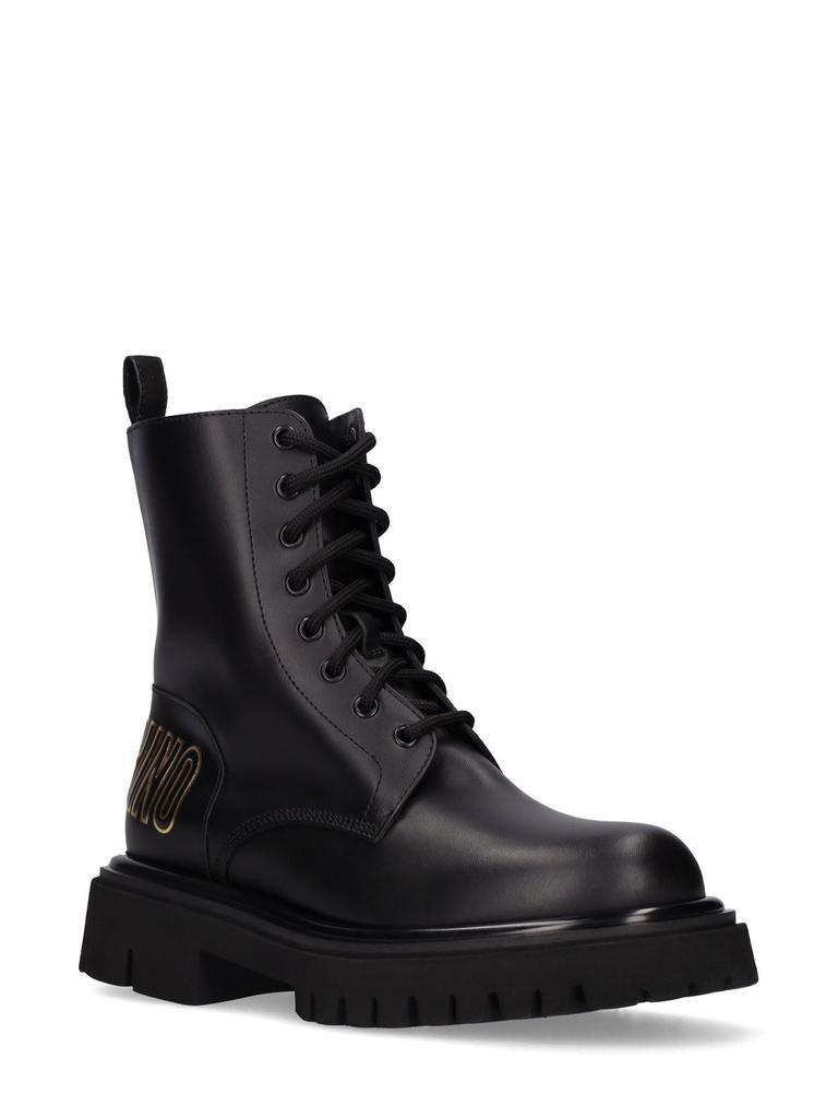 商品Moschino|45mm Leather Combat Boots,价格¥7065,第4张图片详细描述