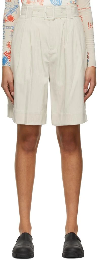 商品Ganni|Beige Recycled Polyester Shorts,价格¥575,第1张图片