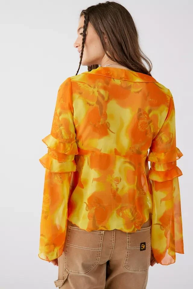 商品Urban Outfitters|UO Janet Split Hem Blouse,价格¥75,第2张图片详细描述