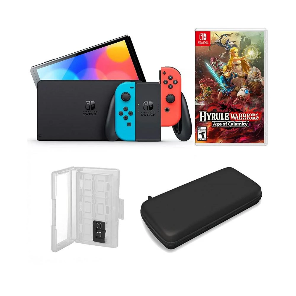 商品Nintendo|Switch OLED in Neon with Zelda:Hyrule & Accessories,价格¥4187,第1张图片