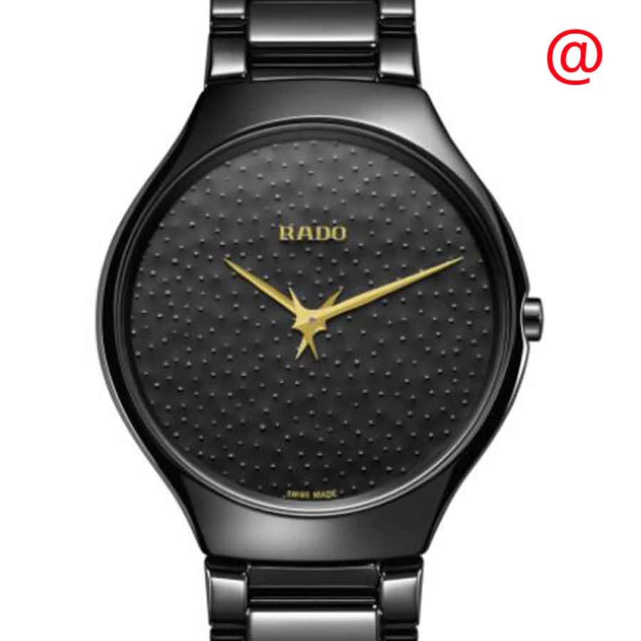 商品Rado|True Thinline Quartz Black Dial Unisex Watch R27009192,价格¥17488,第1张图片