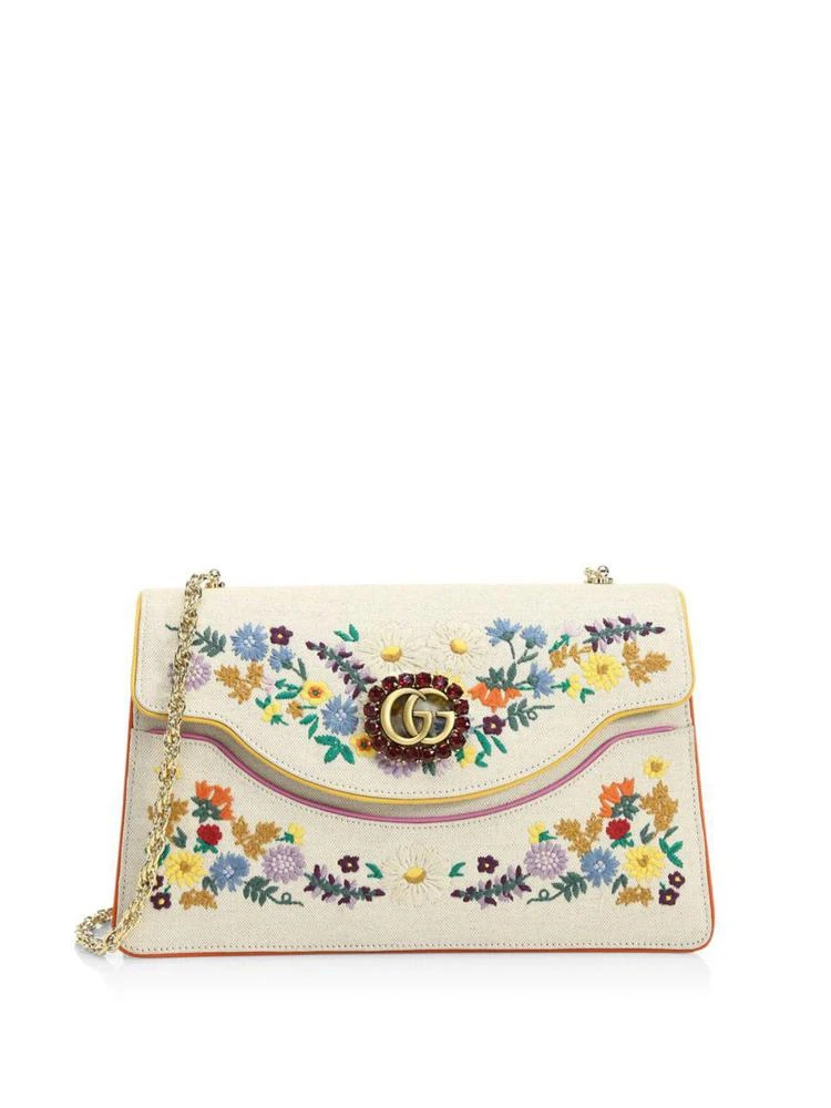 商品Gucci|Embroidered Leather Clutch,价格¥17917,第1张图片