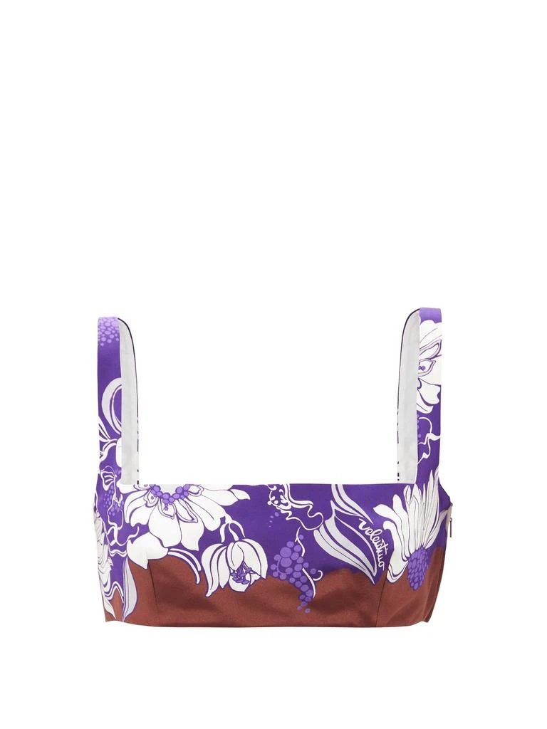 商品Valentino|Street Flowers Daisyland silk bra top,价格¥1218,第1张图片