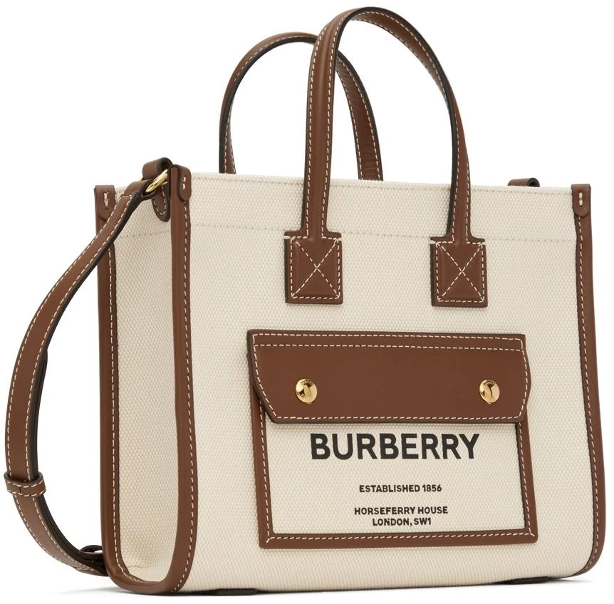 商品Burberry|灰白色迷你 Freya 托特包,价格¥12219,第2张图片详细描述