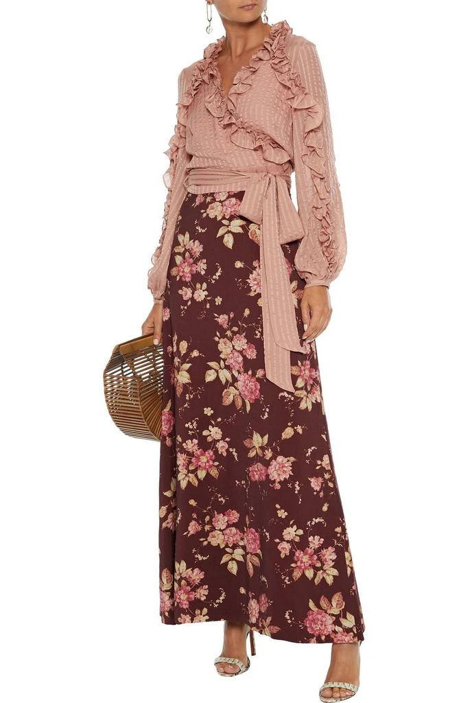 商品Zimmermann|Unbridled Contour floral-print wool-blend twill maxi skirt,价格¥1575,第2张图片详细描述