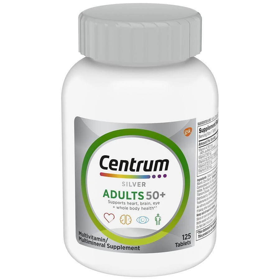 商品Centrum|Adult 50+, Multivitamin & Multimineral Supplements Tablets,价格¥126,第3张图片详细描述