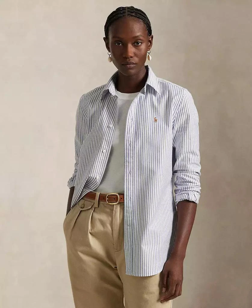 商品Ralph Lauren|Women's Stretch Slim Fit Striped Oxford Shirt,价格¥948,第1张图片