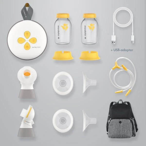 商品Medela|Medela Breast Pump | Swing Maxi Double Electric | Portable Breast Pump | USB-C Rechargeable | Bluetooth | Closed System | with Carry Bag,价格¥1626,第2张图片详细描述