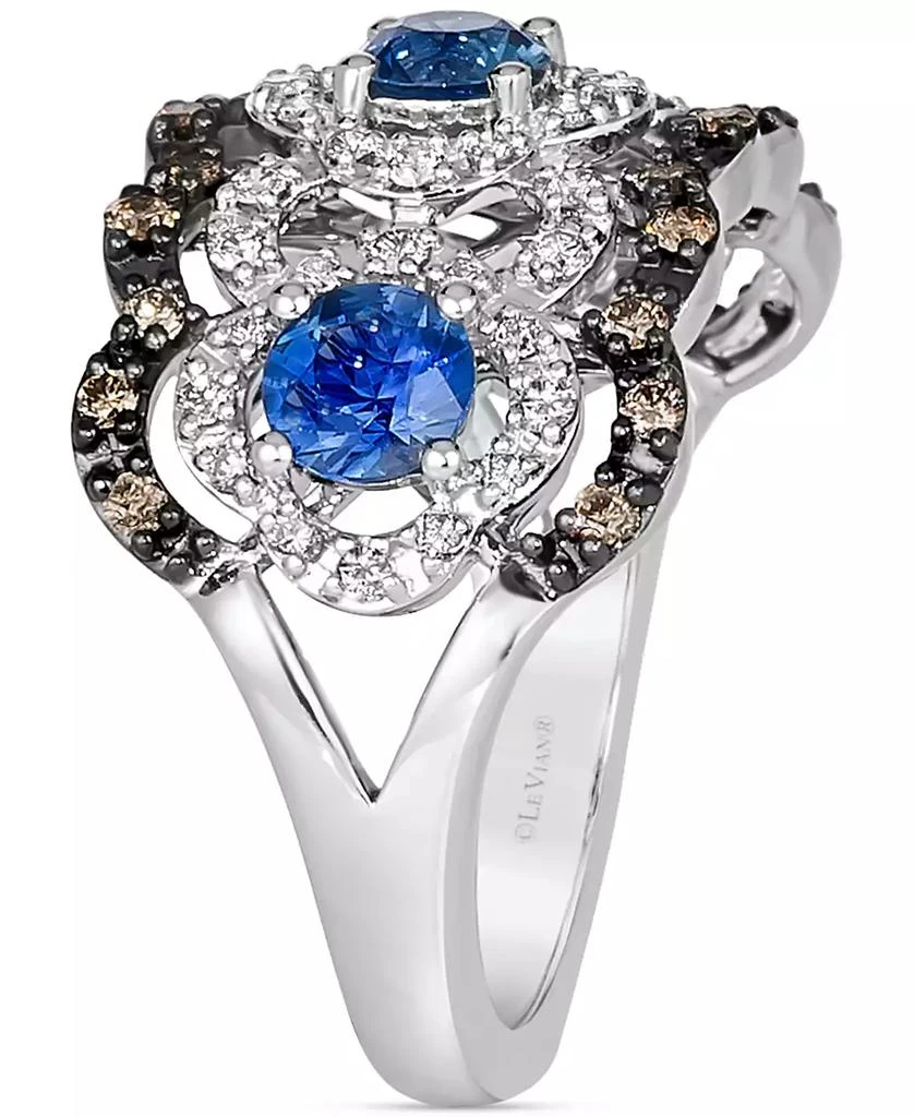 商品Le Vian|Sapphire (1-1/20 ct. t.w.) & Diamond (1/2 ct. t.w.) Openwork Statement Ring in 14k White Gold,价格¥15588,第4张图片详细描述