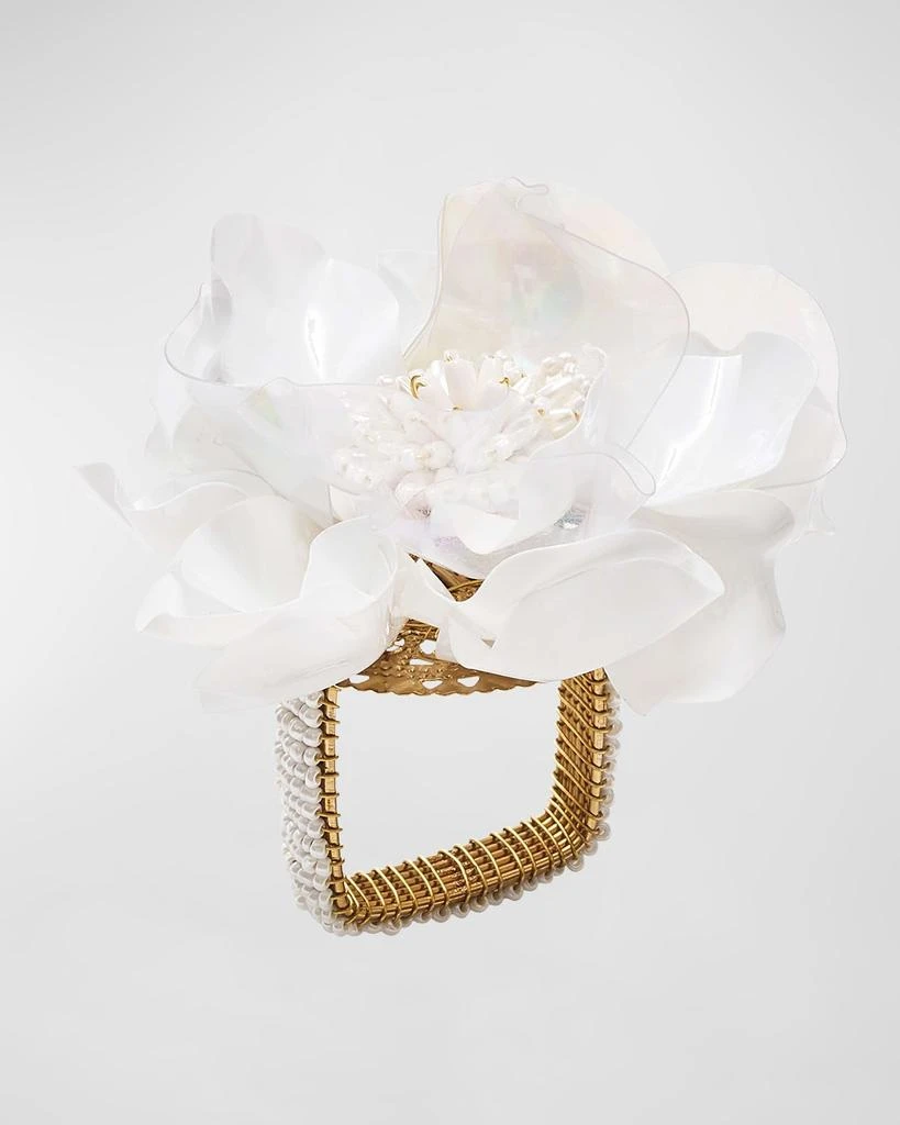 商品Kim Seybert|Gardenia Napkin Ring in White,价格¥201,第1张图片