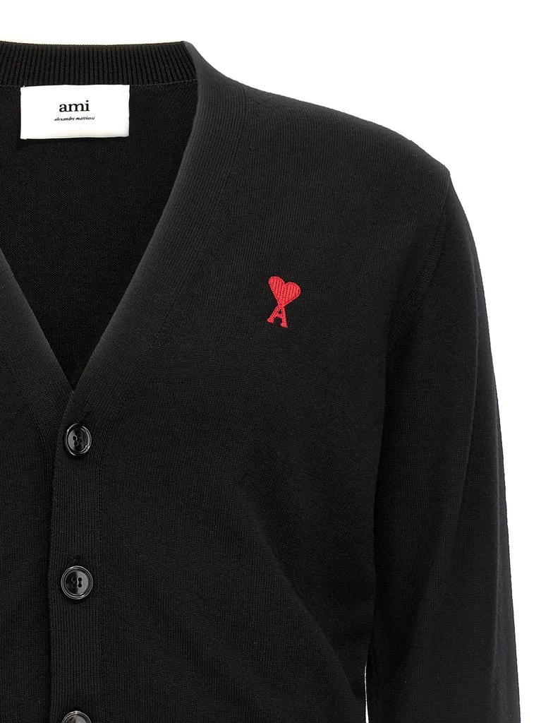 商品AMI|AMI Paris Ami de Coeur Logo Embroidered Buttoned Cardigan,价格¥1830,第3张图片详细描述