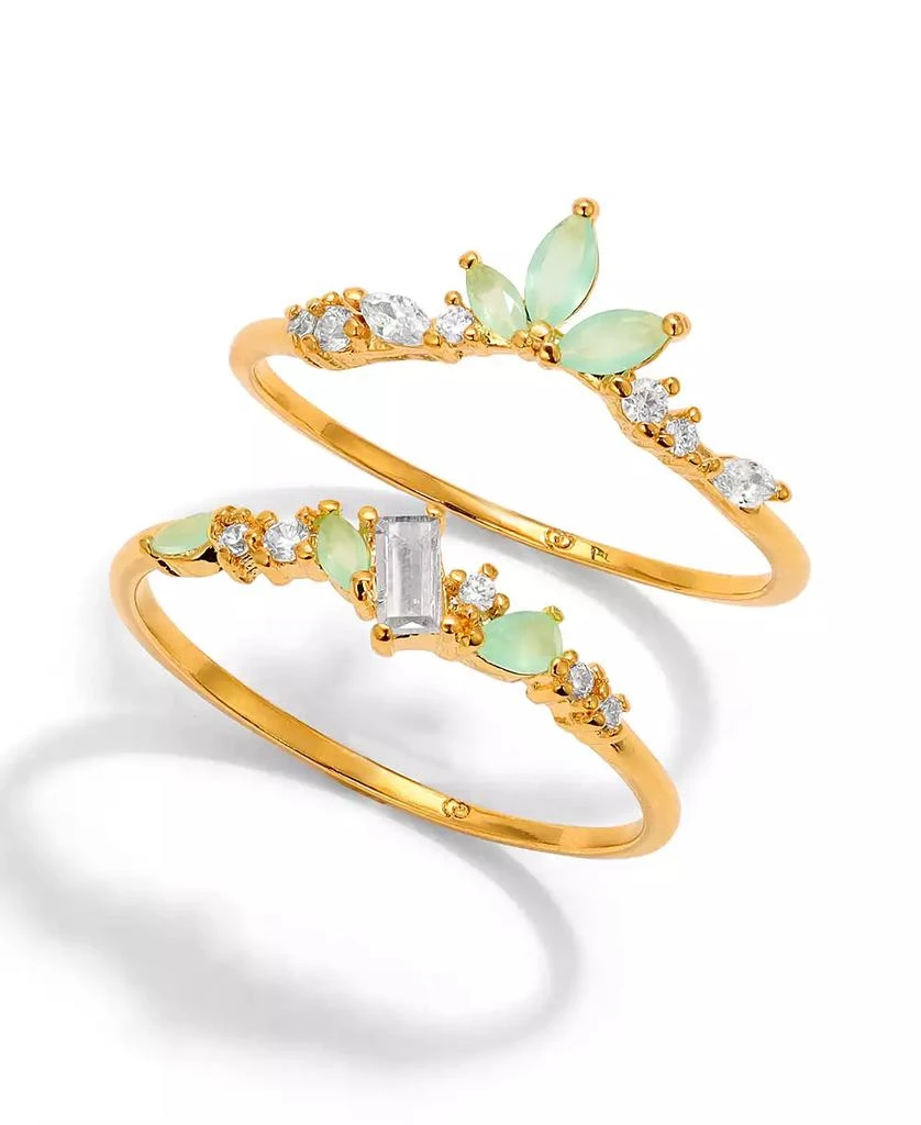 商品Girls Crew|Crystal Mint To Be Ring Set,价格¥561,第1张图片