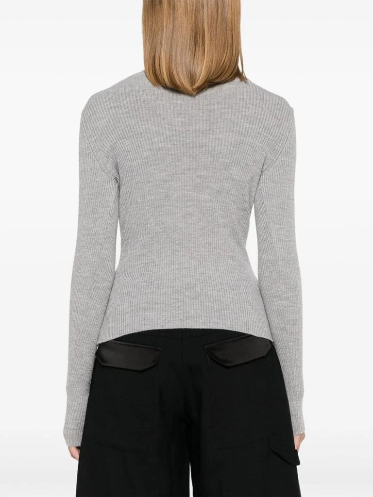 商品GIUSEPPE DI MORABITO|CRYSTAL CHAIN-LINK GREY SWEATER,价格¥2264,第4张图片详细描述