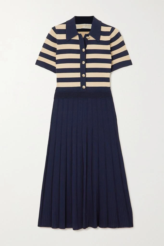 商品Michael Kors|金属感条纹再生罗纹针织连衣裙,价格¥2684,第1张图片