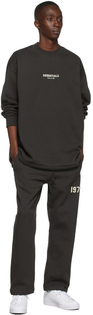 Black Relaxed Crewneck Sweatshirt商品第4张图片规格展示