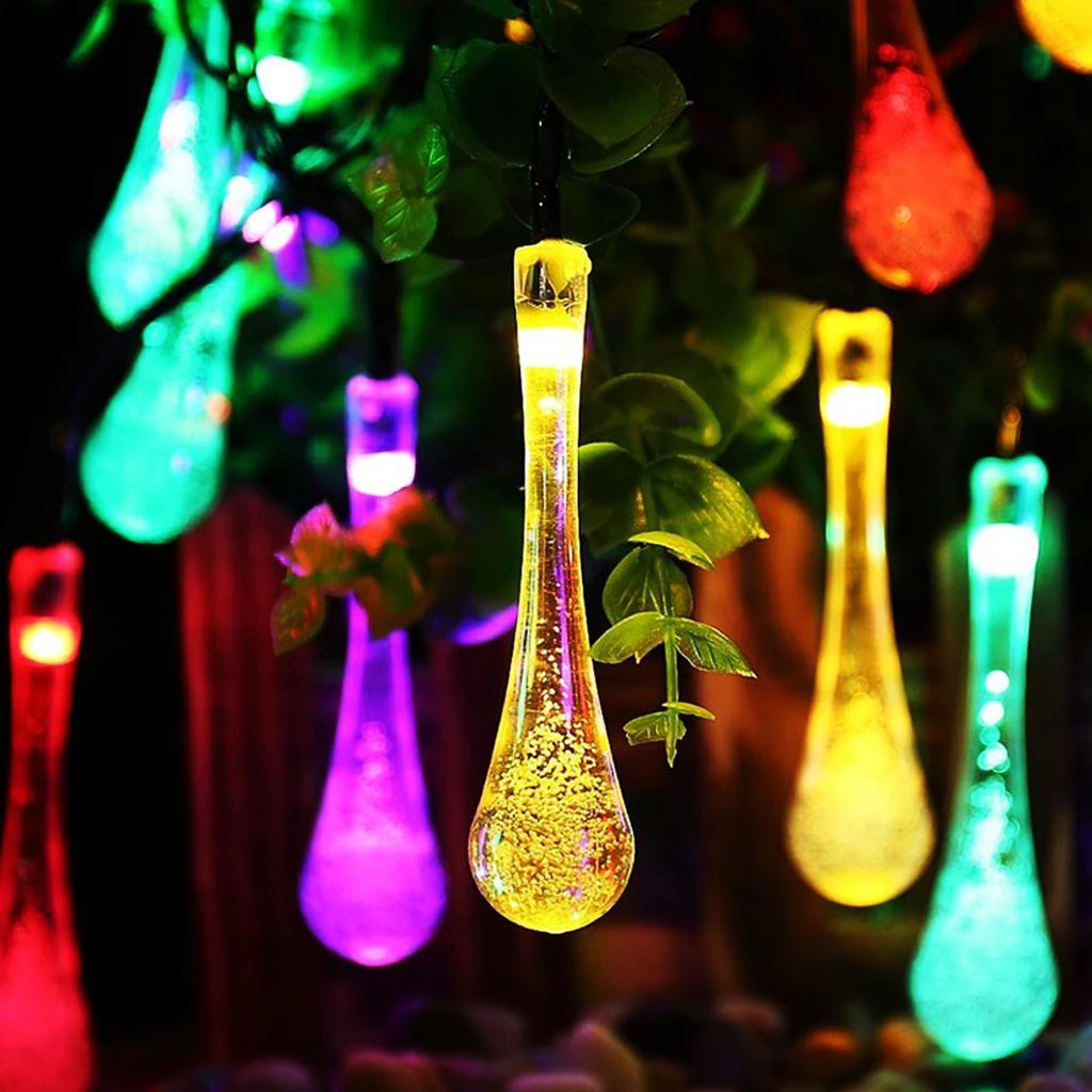 商品eco4Life|Sonicgrace Solar Water Drop String Light,价格¥200,第1张图片