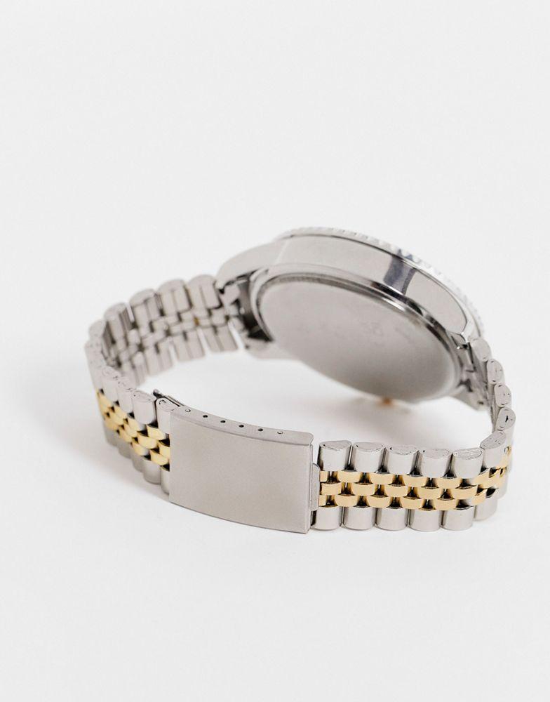Brave Soul chunky bracelet watch in gold and silver商品第3张图片规格展示