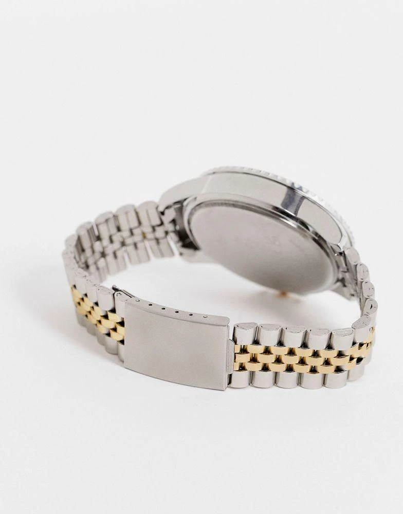 商品Brave Soul|Brave Soul chunky bracelet watch in gold and silver,价格¥124,第3张图片详细描述