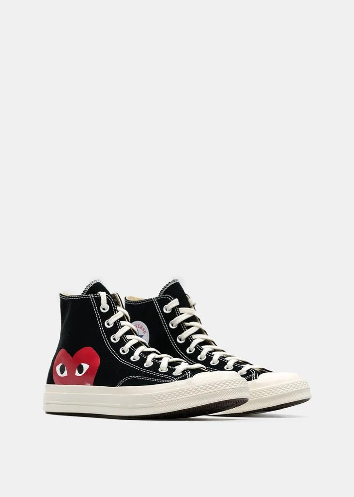 商品Comme des Garcons|COMME DES GARCONS PLAY Black Converse Red Heart Chuck 70 Sneakers,价格¥780,第3张图片详细描述