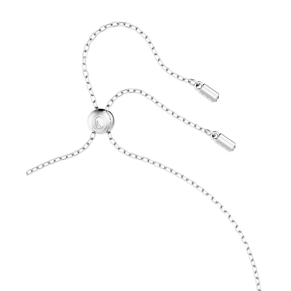 商品Swarovski|Rhodium-Plated Color Pavé Interlocking Loop 29-1/2" Adjustable Pendant Necklace,价格¥1469,第3张图片详细描述
