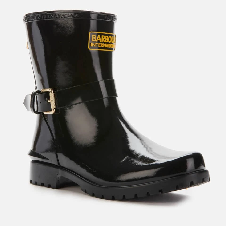 商品Barbour|BARBOUR INTERNATIONAL WOMEN'S MUGELLO BIKER WELLIES - BLACK,价格¥689,第2张图片详细描述