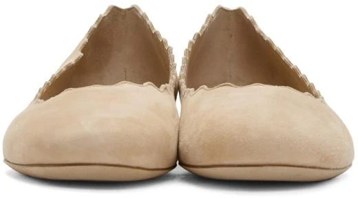 商品Chloé|Beige Suede Lauren Flats,价格¥2165,第2张图片详细描述