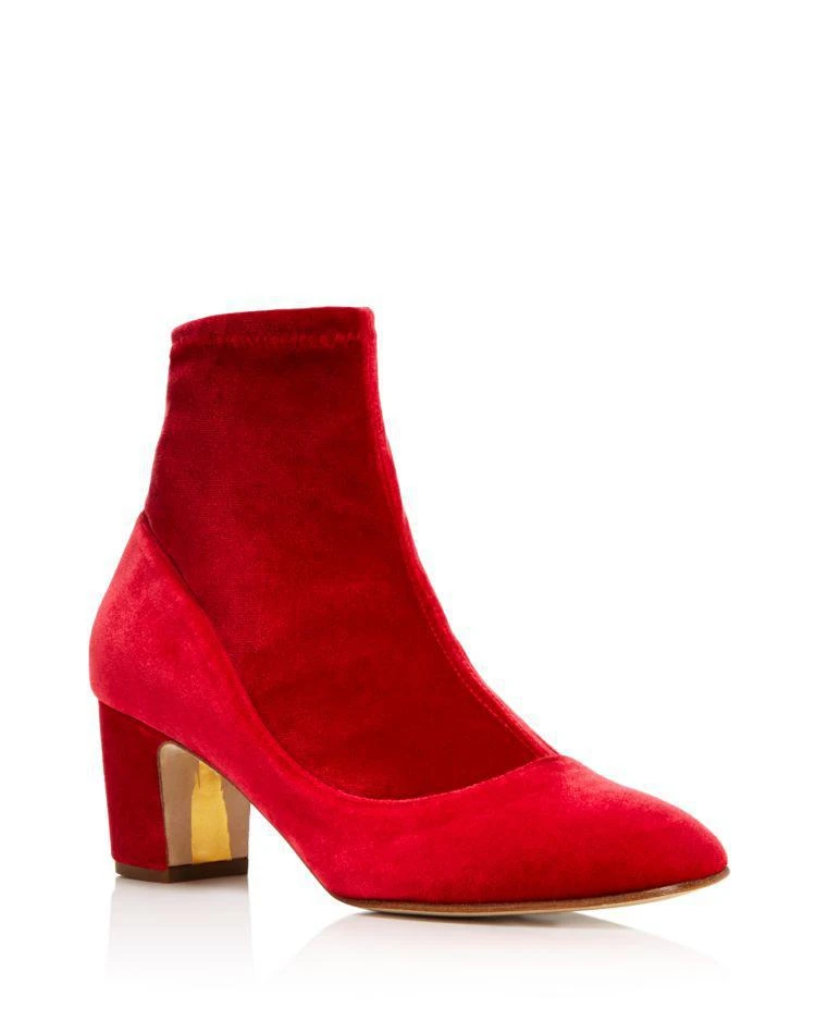 商品Rupert Sanderson|Rupert Sanderson Women's Fernie Stretch Velvet Block Heel Booties - 100% Exclusive ,价格¥5199,第1张图片