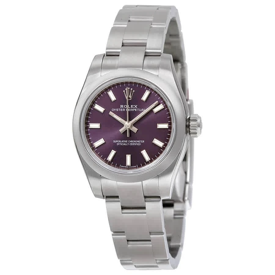 商品Rolex|Lady Oyster Perpetual 26 Purple Dial Stainless Steel Oyster Bracelet Automatic Watch 176200PUSO,价格¥37521,第1张图片