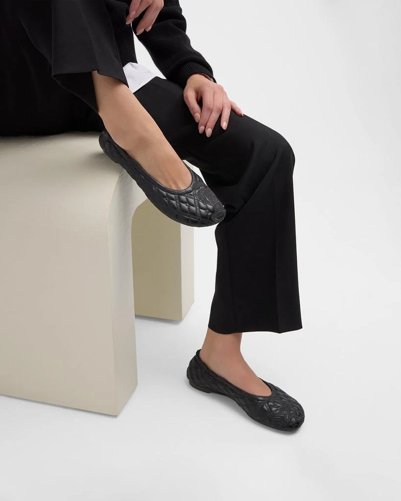 商品Burberry|Sadler Quilted Lambskin Ballerina Flats,价格¥6037,第3张图片详细描述
