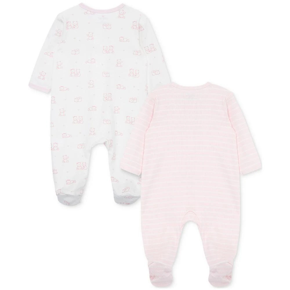 商品Little Me|Baby Charms & Striped Cotton Long Sleeve Footed Coveralls, Pack of 2,价格¥186,第2张图片详细描述