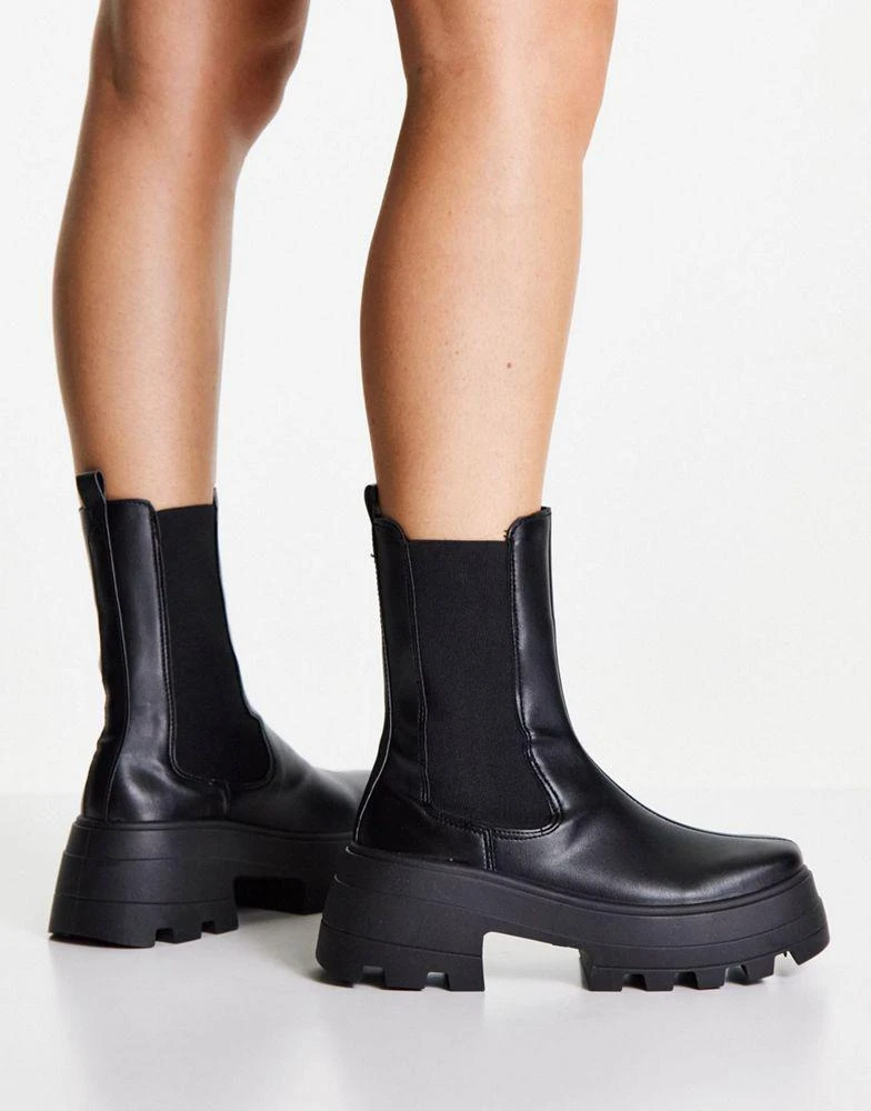 商品ASOS|ASOS DESIGN Ada chunky chelsea boots in black,价格¥219,第1张图片