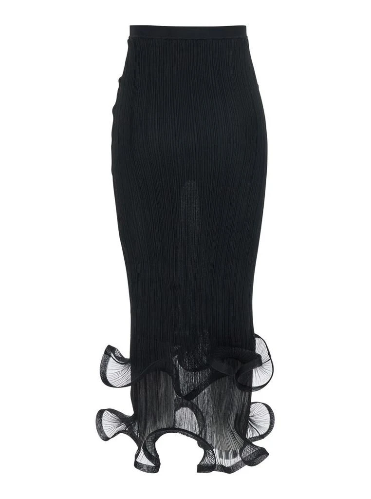 商品SIMKHAI|'Kelso' Black Skirt With Ruches And Ruffled Hem In Tech Fabric Woman,价格¥2571,第2张图片详细描述