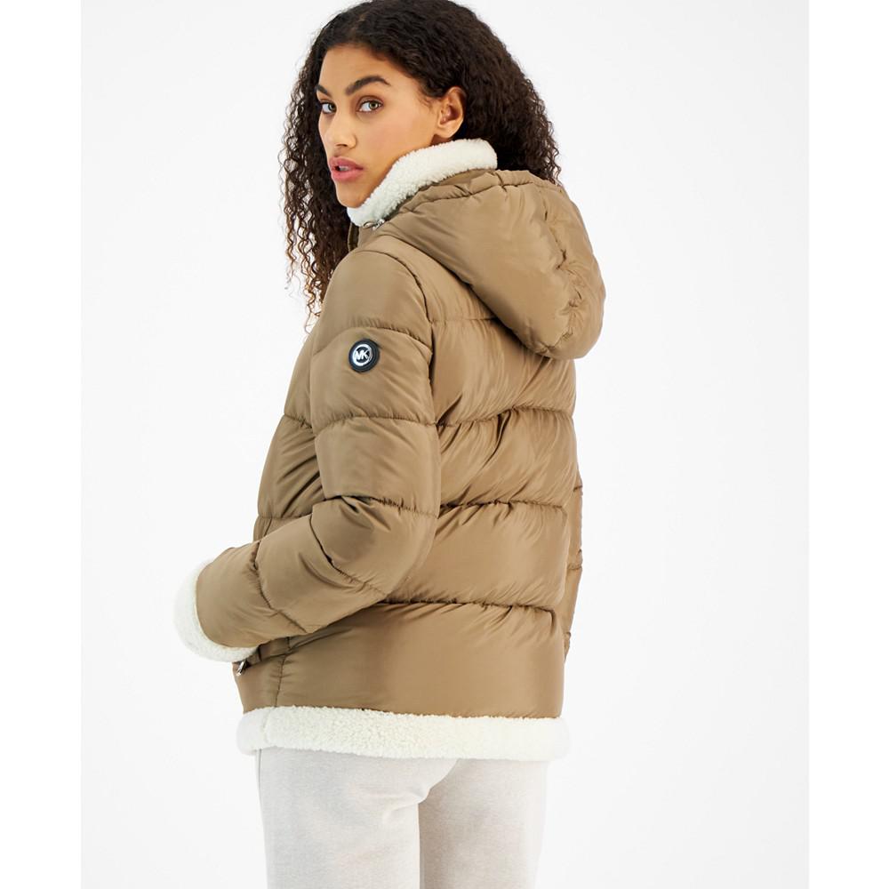 Women's Hooded Faux-Fur-Trim Puffer Coat, Created for Macy's商品第2张图片规格展示